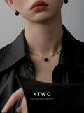 The Dual Gemstone Bead Necklace | Black Onyx & Tiger's Eye