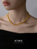 The Triple Strand Gold Sphere Choker | 18k Gold Vermeil