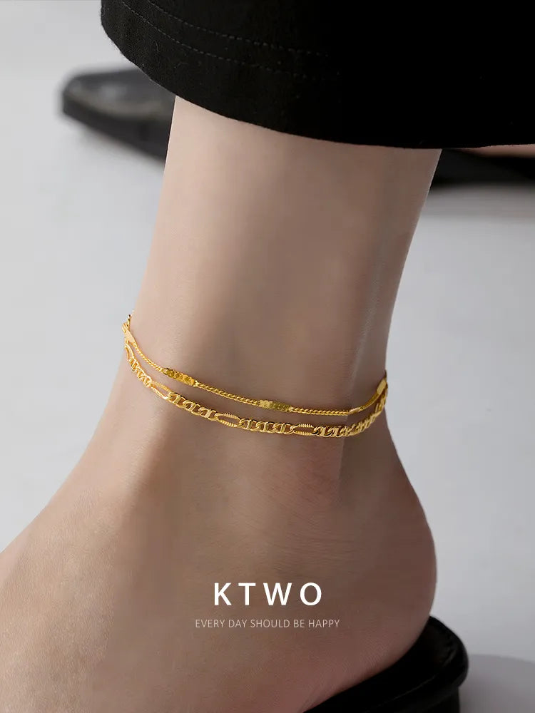 The Classic Figaro Chain Anklet | 18k Gold Vermeil