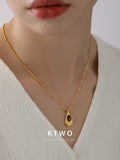 The Triple Layer Teardrop Necklace | Tiger's Eye Style