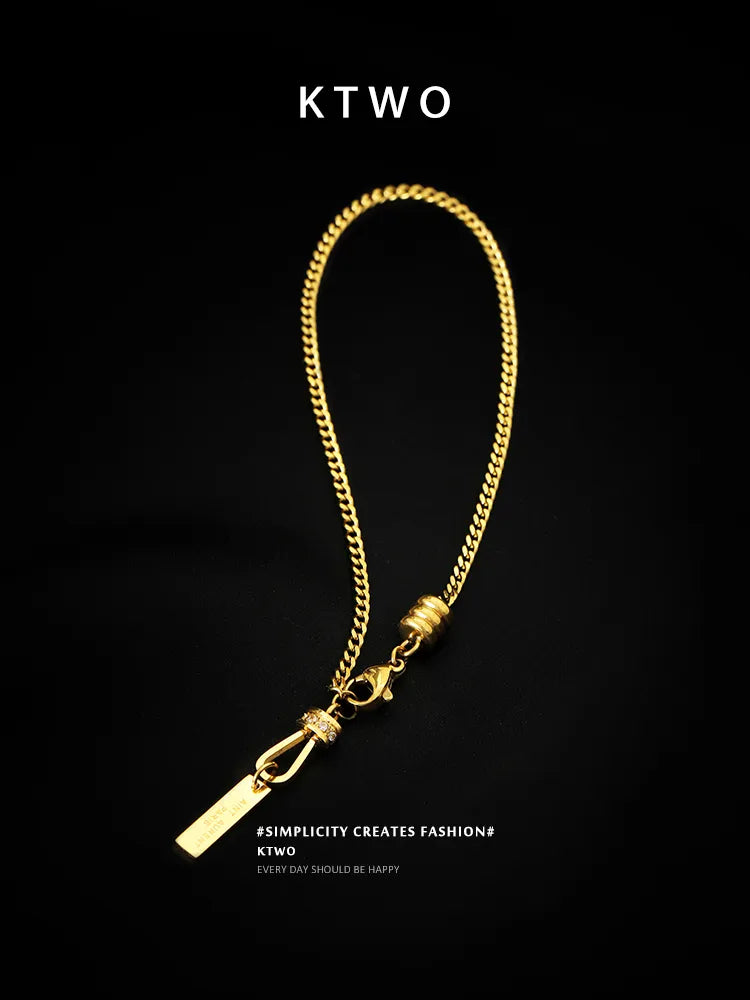 The Golden Bar Tassel Anklet | Statement Drop