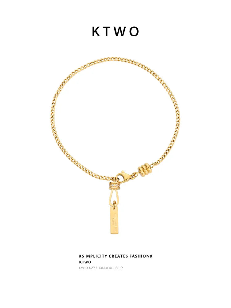 The Golden Bar Tassel Anklet | Statement Drop