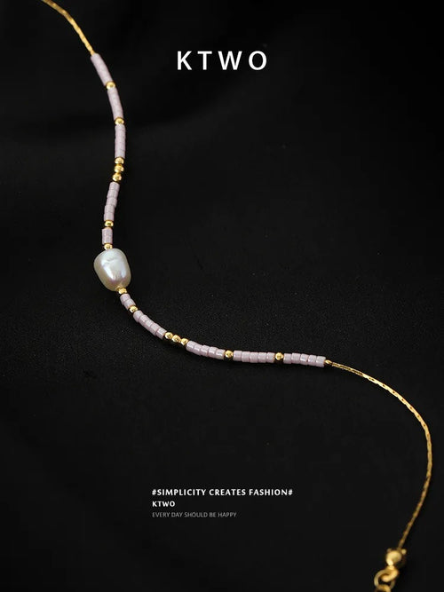 The Blush Pearl Beaded Anklet | Freshwater Pearl