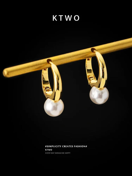 The Classic Pearl Drop Huggie Hoops | 18k Gold Vermeil