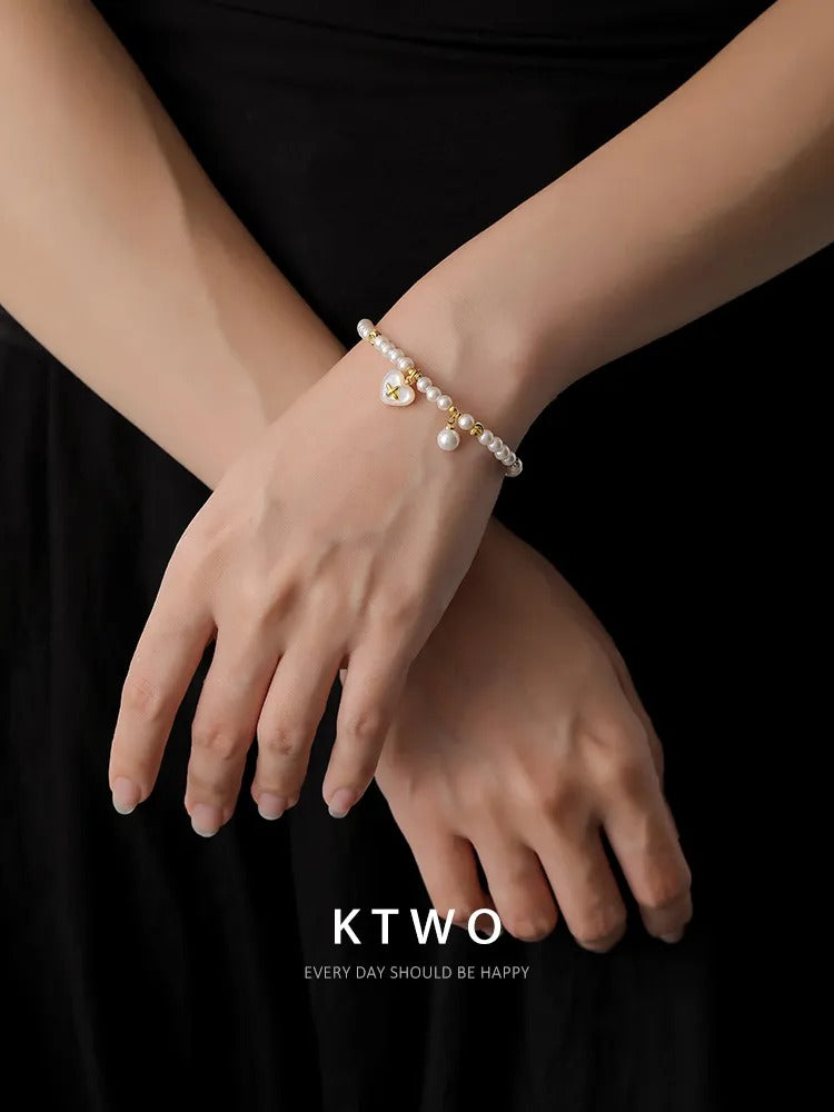 The Romantic Pearl Heart Bracelet | Freshwater Pearls