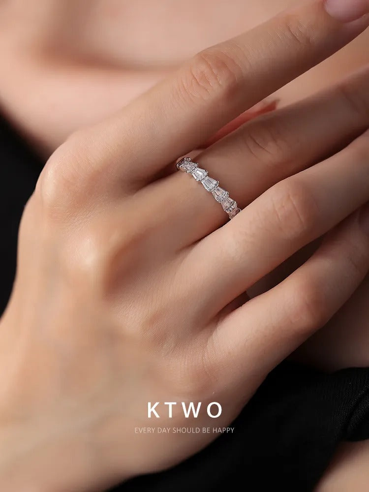 The Rainbow Baguette Gemstone Ring | Multi-Color Gold