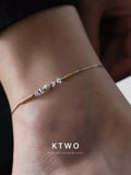 The Stardust Silver Chain Anklet | Faceted Crystal