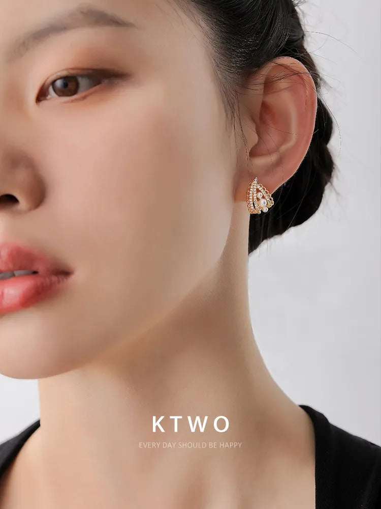 The Pearl Cage Vintage Studs | Gold Vermeil & Pearl