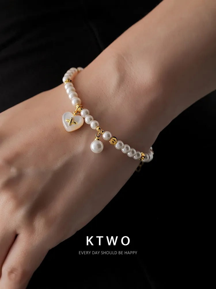 The Romantic Pearl Heart Bracelet | Freshwater Pearls