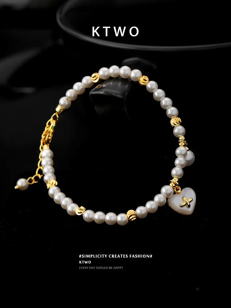 The Romantic Pearl Heart Bracelet | Freshwater Pearls