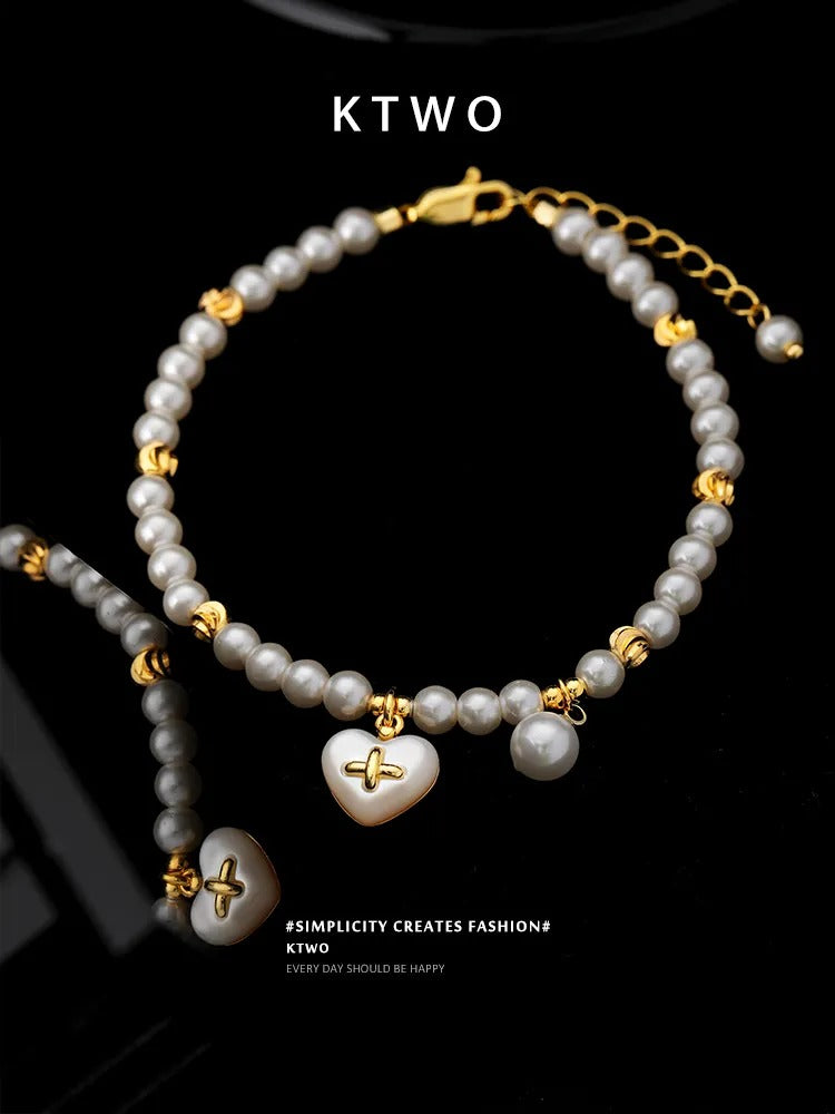 The Romantic Pearl Heart Bracelet | Freshwater Pearls