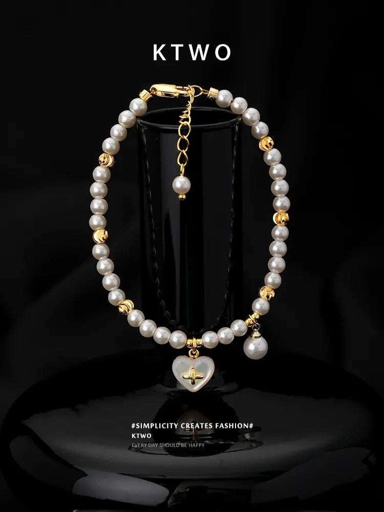 The Romantic Pearl Heart Bracelet | Freshwater Pearls