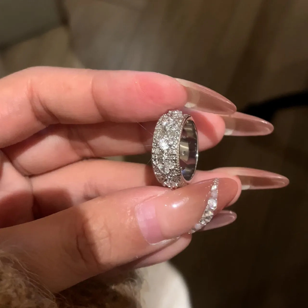 The ARLINSTORY "Stardust" Wide Eternity Band | Pave Crystal Statement Ring